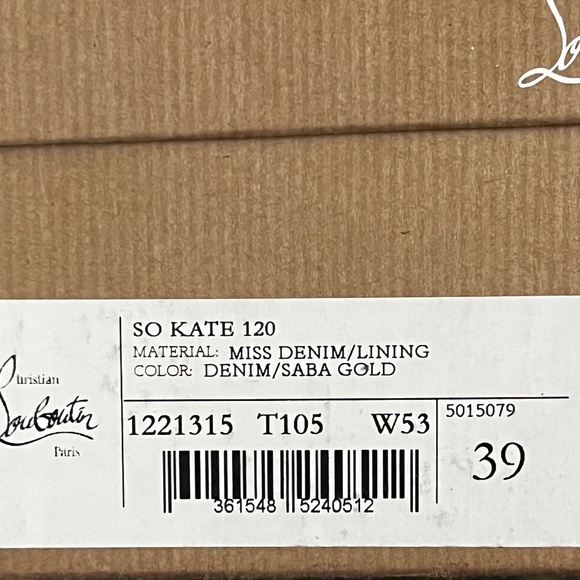 Christian Louboutin - KATE 120 MISS DENIM/LINING DENIM/LIN SABA GOLD - Picture 2 of 4